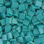 Miyuki tila 5x5mm beads - Opaque, turquoise, green, TL-412